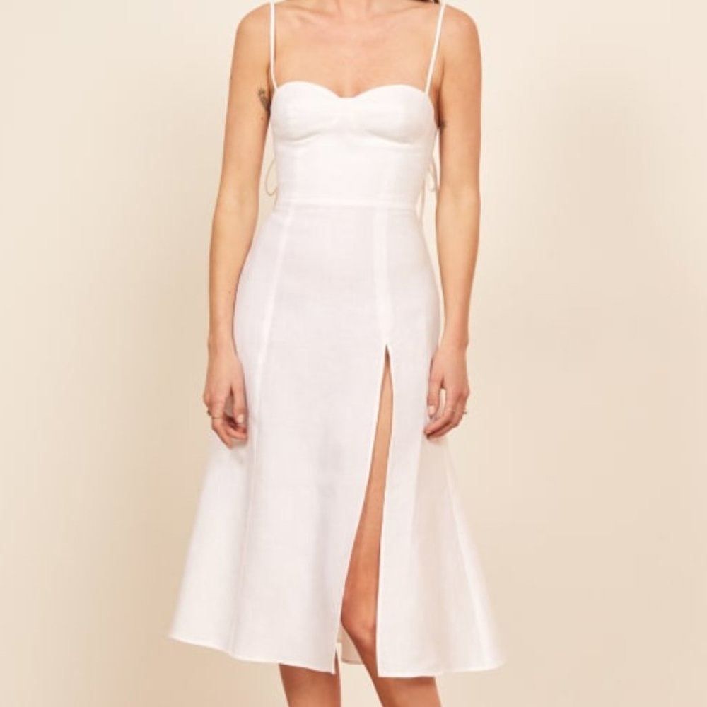 Reformation White Cotton Dress